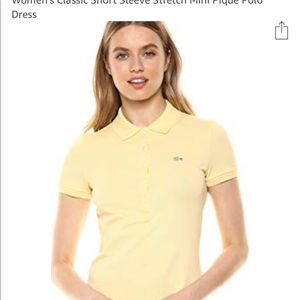 Lacoste women's slim fit mini piqué polo dress
